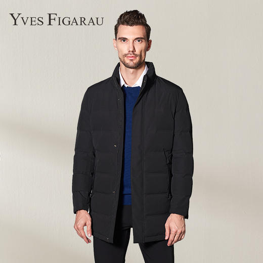 YvesFigarau伊夫·费嘉罗冬季厚款商务休闲时尚保暖中长款立领羽绒服724267 商品图0