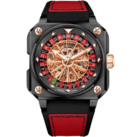 Romago SWISS 帝霸轮盘系列腕表 镀黑红 RM085-0557PL-BKBK-6 商品图2