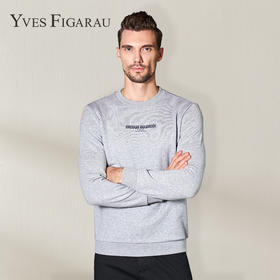 YvesFigarau伊夫·费嘉罗秋冬男士简约舒适修身透气商务休闲长袖T恤860914