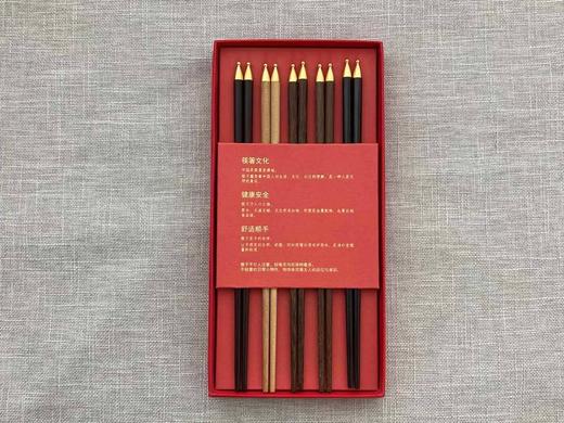 箸意红木筷·五小福五色筷 商品图0