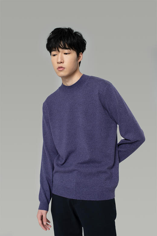 2020经典款男士纯山羊绒半高领套头衫 商品图1