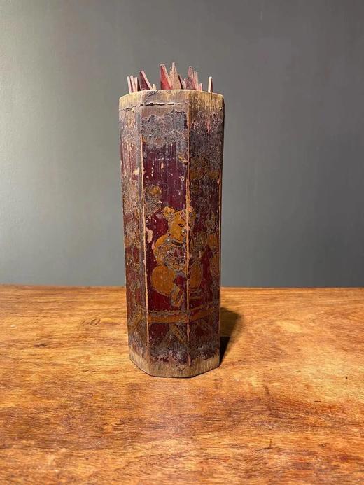 道教八方漆绘竹雕签筒与签条， 顺丰包邮 商品图6