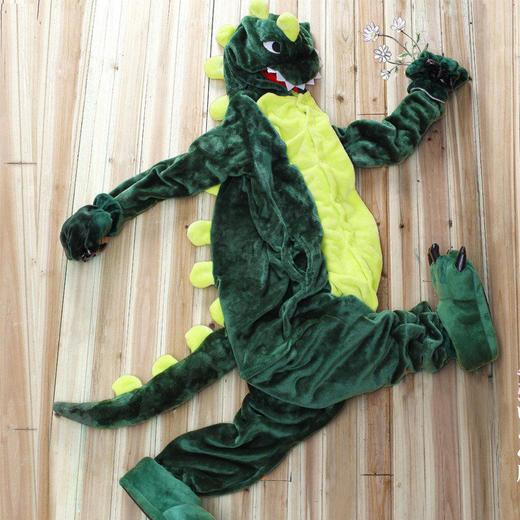 恐龙动物连体睡衣女皮卡丘卡通动漫成年男冬天秋冬季可爱加绒加厚 商品图0