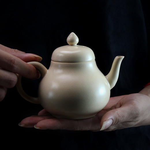 茶壶-泡茶壶-陶瓷苏打釉白泥壶 商品图0