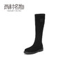 西村名物2020冬季新款瘦腿长靴长筒靴净版纯色气质时尚高筒袜靴女X20DQ41671 商品缩略图1