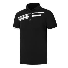 2022顺丰包邮<短袖 白斜条款 沉稳黑> 高尔夫服装 男士短袖t恤 优质面料 帅气时尚男装GOLF球衣