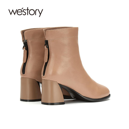 westory商场专柜同款切尔西靴英伦风2020新款秋冬漆皮高跟短筒靴女S20DS80421 商品图1