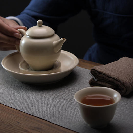 茶壶-泡茶壶-陶瓷苏打釉白泥壶 商品图2