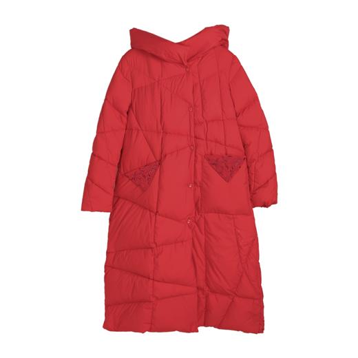 百乐门长款羽绒服 | 红色时尚显气色 黑色经典百搭 | 现货加急发 商品图0