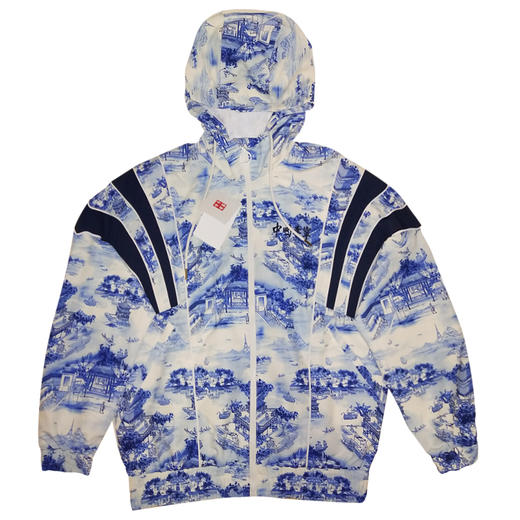 【中国李宁】李宁男士青花瓷外套宽松连帽夹克国潮外套新款afdq145