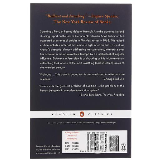 【中商原版】艾希曼在耶路撒冷：一份关于平庸的恶的报告 豆瓣阅读 英文原版 Eichmann in Jerusalem: A Report on the Banality of Evil Hann 商品图2