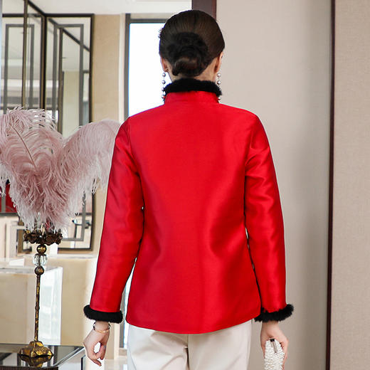 OG-6901秋冬新款中式短外套中国风小盘扣复古名族风刺绣上衣外套 商品图2