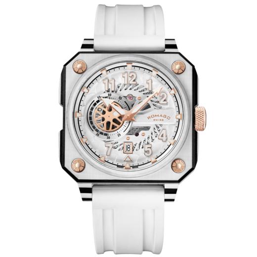 Romago SWISS 碳霸系列腕表 胜利者白色 RM097-WH 商品图1