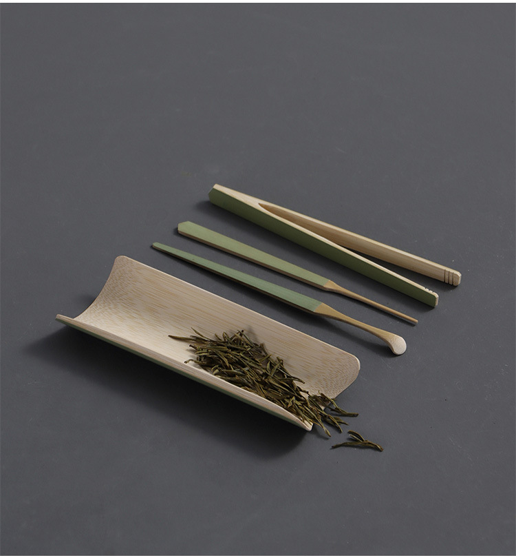 茶道配件-绿竹茶则四件套 - 陶瓷故事