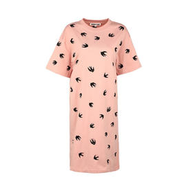 MCQ 麦昆 年秋冬新品女裙粉红色飞燕刺绣棉质宽松连衣裙 粉色 583307 ROR60 5701