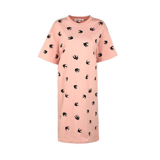 MCQ 麦昆 年秋冬新品女裙粉红色飞燕刺绣棉质宽松连衣裙 粉色 583307 ROR60 5701 商品图0