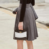 欧芮儿时尚减龄高腰百褶裙女2022夏季新款A字型毛呢半身裙 商品缩略图1