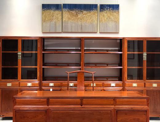 红桥红  家具严选  缅甸花梨（大果紫檀）  【书房六件套】 商品图1