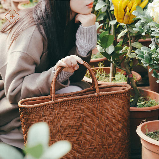 米马成衣 出口日本 野生葡萄藤和风手提篮（新增了1个花型） 商品图2