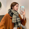 韩版圣诞红双面格子围巾女秋冬季百搭长款加厚学生可爱网红围脖七夕情人节 商品缩略图3