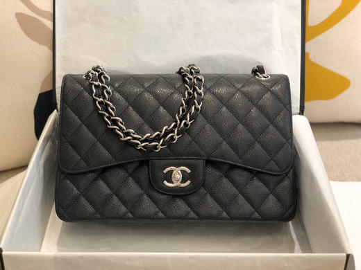 夏日特价1400 原单香奈儿 maxi 30cm chanel 58600 车边款 专柜双口盖