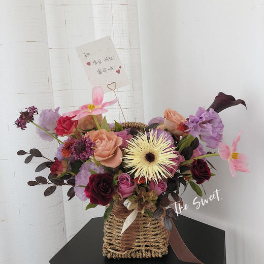 花艺  复古小提篮 · 花篮 商品图0