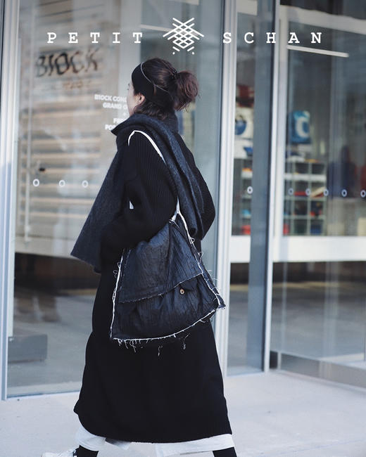 【双倍积分】PETIT SCHAN小闪 CLO#008 Overdyed 重生 涂鸦波点假两件翻立领两穿日本材质针梭拼接大衣 商品图4