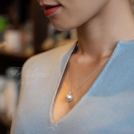 简洁系列【简约】单钻珍珠吊坠/经典作品 商品图2