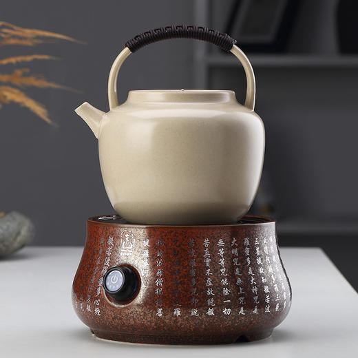 煮茶壶苏打釉陶壶提梁圆润煮茶壶