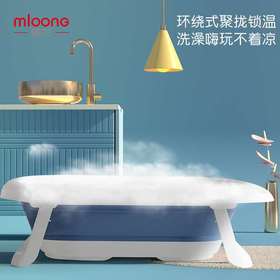 新款曼龙婴儿折叠浴盆儿童洗澡盆可坐躺宝宝家用新生儿大号沐浴桶