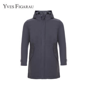  YvesFigarau伊夫·费嘉罗冬季厚款商务休闲时尚保暖连帽中长款羽绒服864202