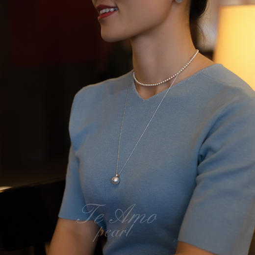 简洁系列【简约】单钻珍珠吊坠/经典作品 商品图4