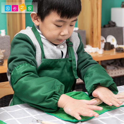 博苑儿童教师烘焙陶艺围裙两件套 商品图1