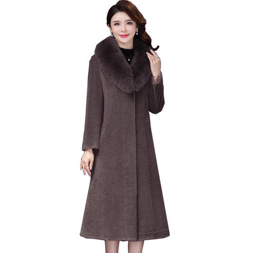 NYL-686375羊剪绒大衣中长款颗粒皮外套仿狐狸毛领2020新款妈妈冬装加厚 商品图4