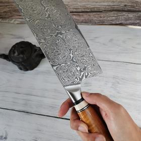 大玫瑰纹 大马士革钢厨刀 切片刀双十一特价