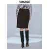VIMAGE纬漫纪冬款简约显瘦纽扣装饰不对称包臀半身裙女裙V1406033 商品缩略图3