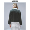 VIMAGE纬漫纪秋季新款经典翻领显瘦双排扣风衣短外套女上衣V1403002 商品缩略图3