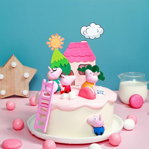 新品【小猪佩奇】鲜奶蛋糕，过生日最重要的当然是一家人在一起！（草莓布丁夹心） 商品图3