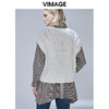 VIMAGE纬漫纪品牌女装冬季新款百搭显瘦遮肉无袖V领针织背心V1401002 商品缩略图3