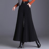 QZF-JYS1107秋冬新品时尚阔腿裤女高腰显瘦大裤脚甩裤显瘦九分百搭裤裙 商品缩略图0