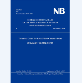 Technical Guide for Rock-Filled Concrete Dams 堆石混凝土筑坝技术导则（NB/T 10077—2018）