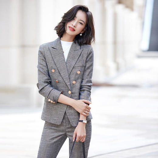 XZ-NJY652秋新款英伦风气质复古修身西装套装 商品图3
