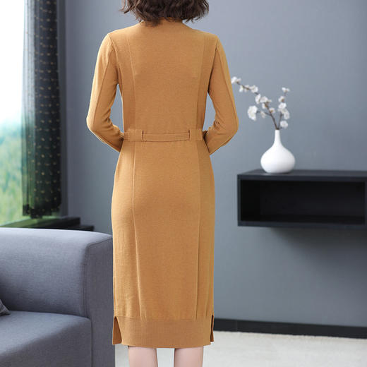 TZR-8AL-1619秋冬毛衣裙过膝长款配大衣的套头打底衫长裙羊毛衫 商品图2