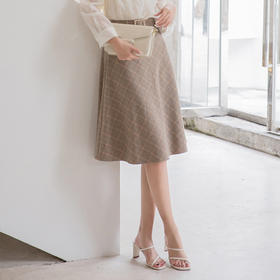 半身裙灰咖格131063057