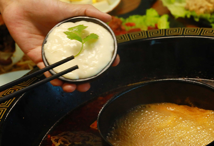 鲜冻q弹飞鱼籽鱼豆花原味豆花蟹黄鱼豆花