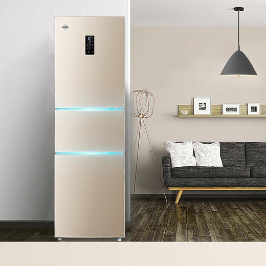 格力gree晶弘225升小型三门风冷无霜冰箱节能静音离子净味家用电冰箱