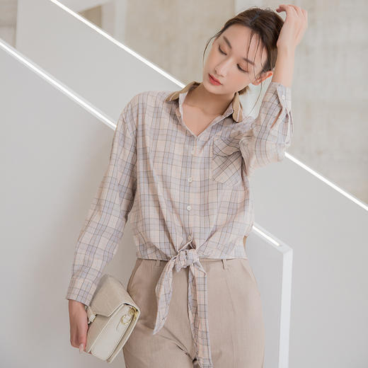 NUTS春秋季新品纯色时尚优雅气质衬衫131013032 商品图2