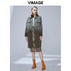 VIMAGE纬漫纪冬款洋气复古廓形直筒显瘦羊毛呢大衣女外套V1414013 商品缩略图0