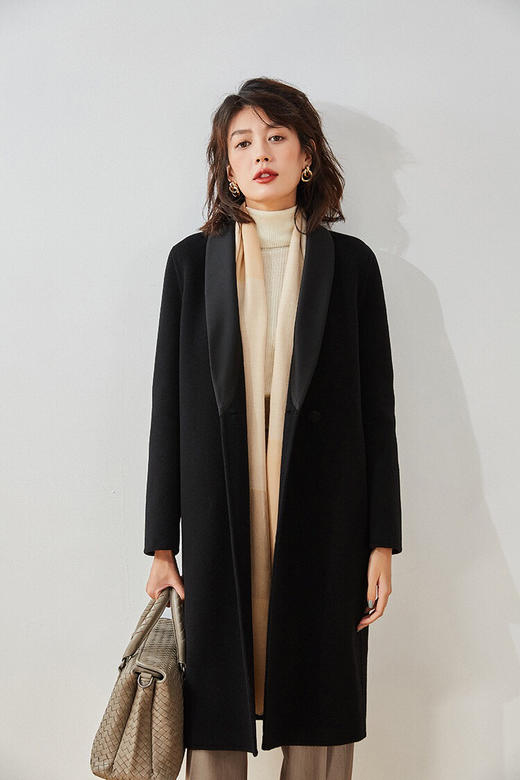 【mary的羊绒衣橱】2020 冬季新品 "撑气场的羊绒大衣"青果领休闲大衣