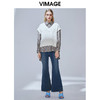 VIMAGE纬漫纪品牌女装冬季新款百搭显瘦遮肉无袖V领针织背心V1401002 商品缩略图0